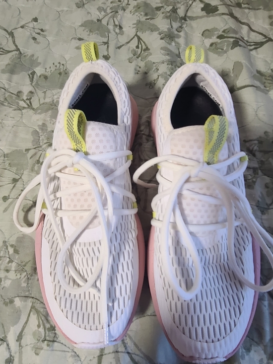 Sorel Shoes - SOREL White and Pink Athletic Sneakers with Neon Yellow Accents